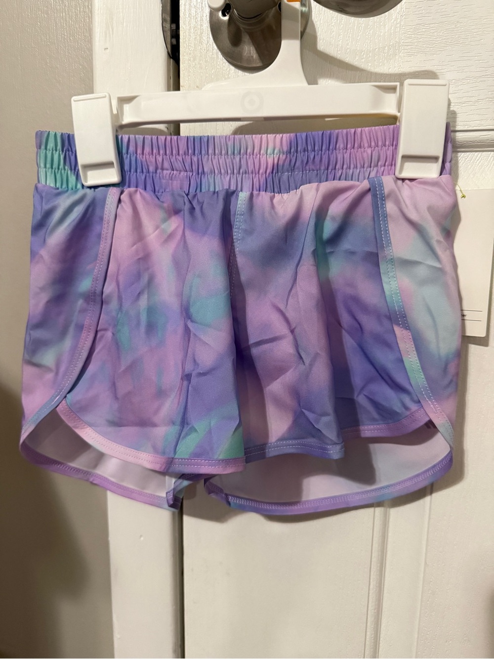 Target Girls' Pastel Tie-Dye Athletic Shorts - Lavender Multi